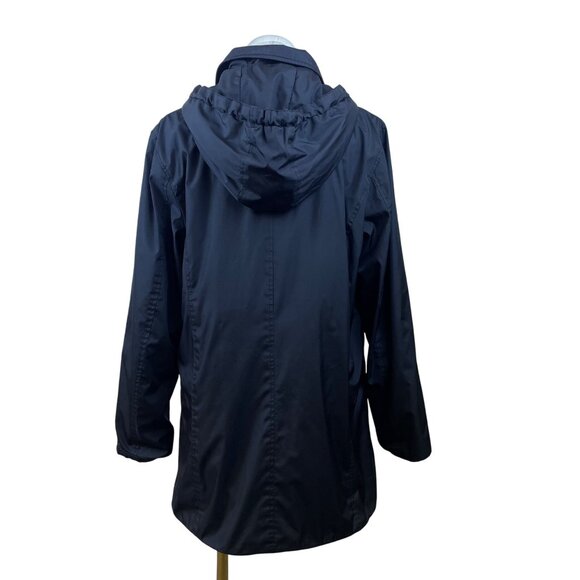 Ellen Tracy Women's Black Quilted Hooded Lightweight Jacket Plush Lining Size L - Picture 3 of 10